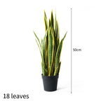 SOGA 2X 50cm Artificial Indoor Yellow Edge Tiger Piran Fake Decoration Tree Flower Pot Plant