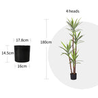 SOGA 4X 180cm Artificial Natural Green Dracaena Yucca Tree Fake Tropical Indoor Plant Home Office Decor