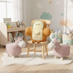 SOGA Home & Living Bundle – 2 Pink Deer Children’s Ottoman & Smiley Toast Plush Cushion $ 113