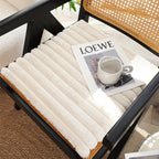 SOGA 2X 45cm Cream Corduroy Square Cushion Soft Leaning Plush Backrest Throw Seat Pillow