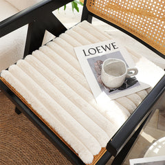 SOGA 2X 45cm Cream Corduroy Square Cushion Soft Leaning Plush Backrest Throw Seat Pillow