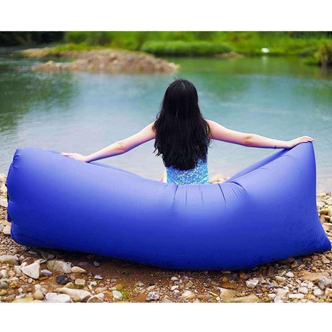 2X Fast Inflatable Sleeping Bag Lazy Air Sofa Blue $ 86