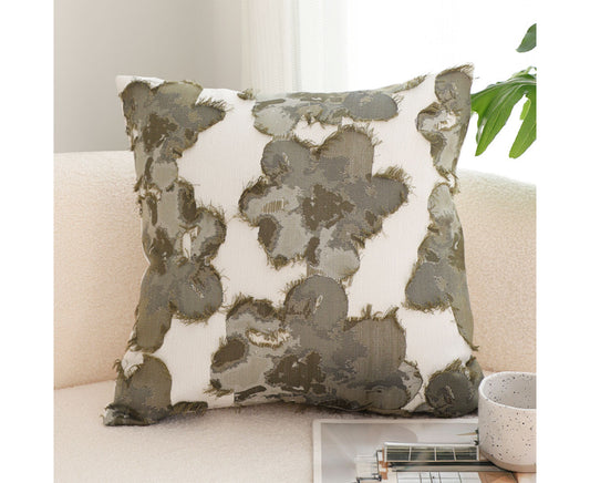 SOGA 45cm Abstract Gray Floral Watercolor Print Contemporary Throw Pillow