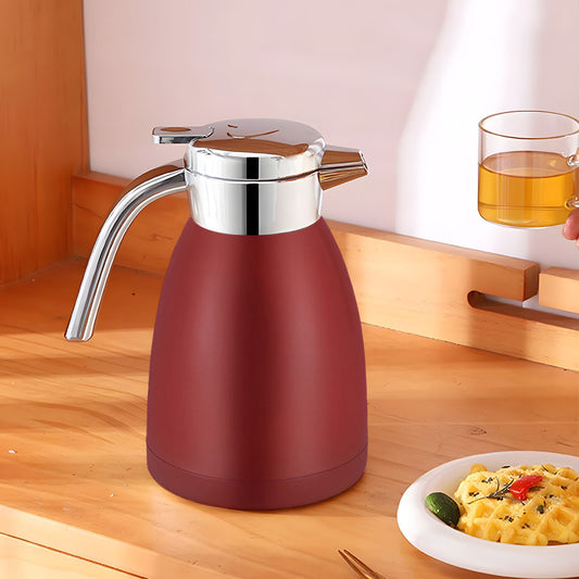 SOGA 2.2L Stainless Steel Water Bottle Insulated Vacuum Flask Coffee Jug Thermal Red