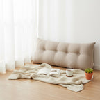 SOGA 120cm Beige Triangular Wedge Bed Pillow Headboard Backrest Bedside Tatami Cushion Home Decor