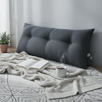 SOGA 100cm Dark Grey Triangular Wedge Bed Pillow Headboard Backrest Bedside Tatami Cushion Home Decor