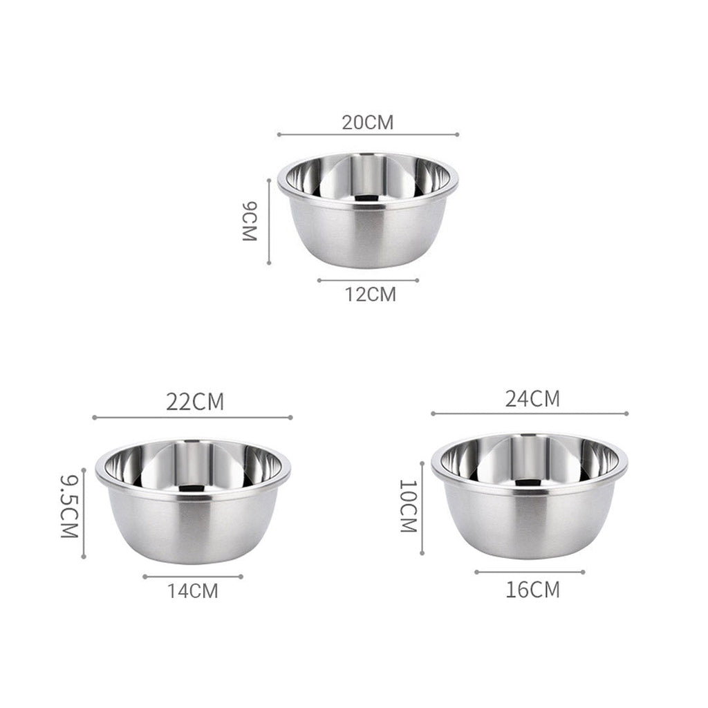 SOGA 2X Stainless Steel Nesting Basin Colander Perforated Kitchen Sink Strainer Set of 3
