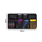 SOGA High Quality Leather Car Rear Back Seat Storage Bag Organizer Interior Accessories Black