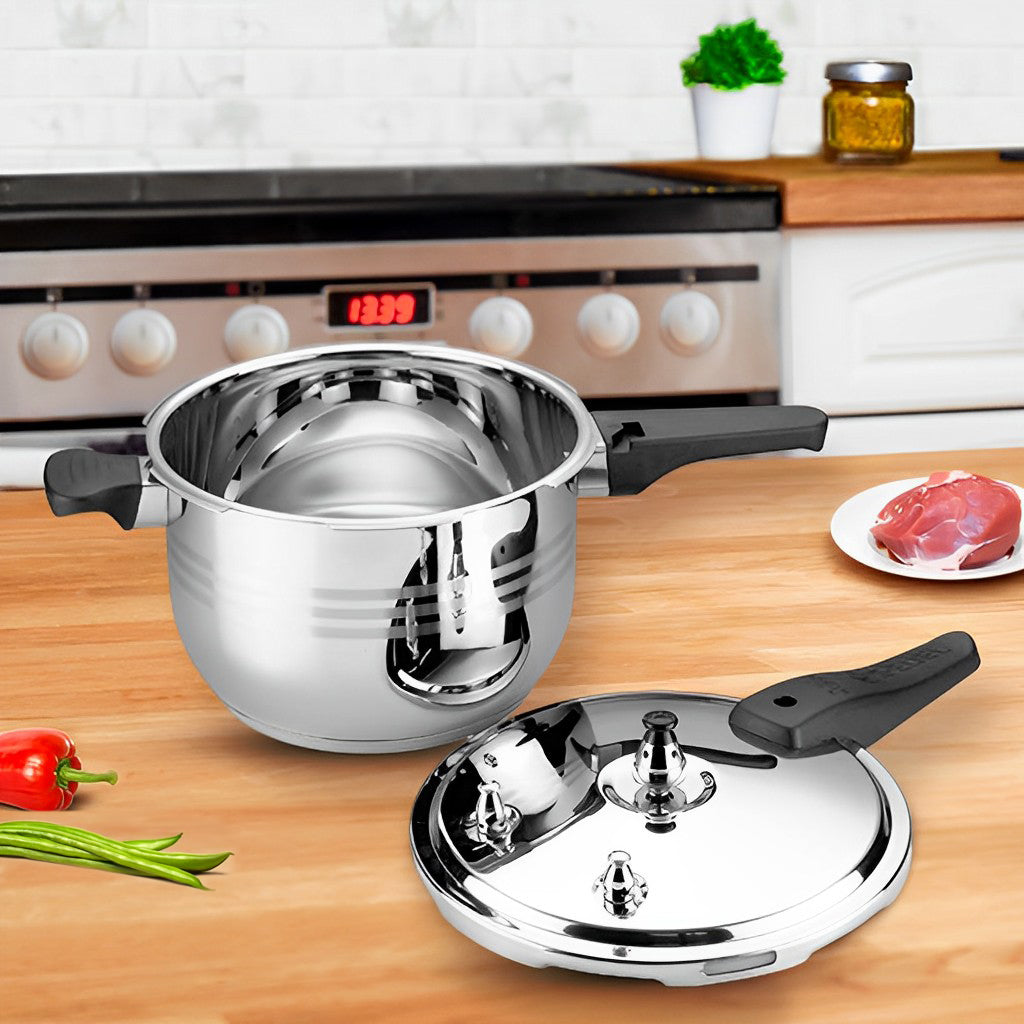 2X 4L Commercial Grade Stainless Steel Pressure Cooker