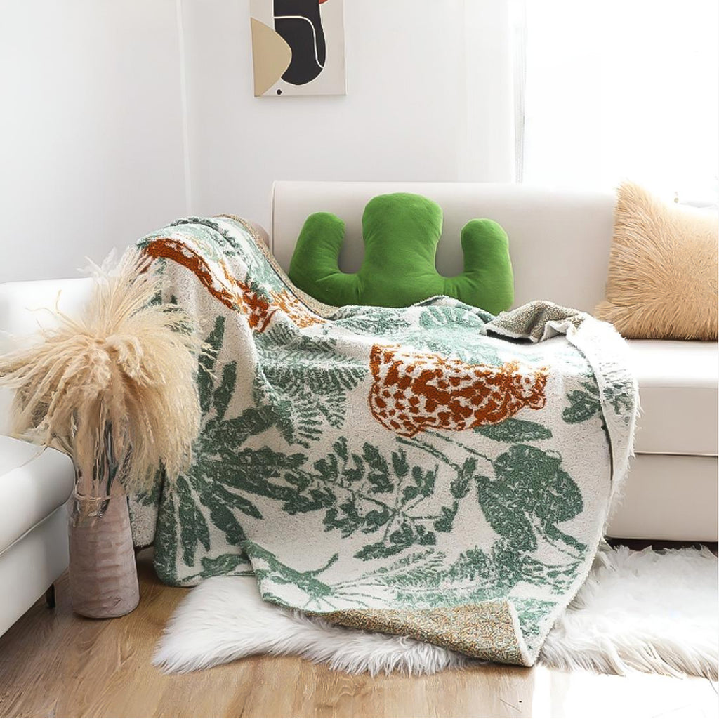 SOGA Tropical Leaf Print Throw Blanket 130x180cm Soft Polyester $ 122.50