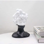 SOGA 49cm Bubble Head Resin Bust – Artistic Black White Accent $ 177