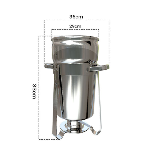 SOGA 4X 11L Round Stainless Steel Soup Warmer Marmite Chafer Full Size Catering Chafing Dish