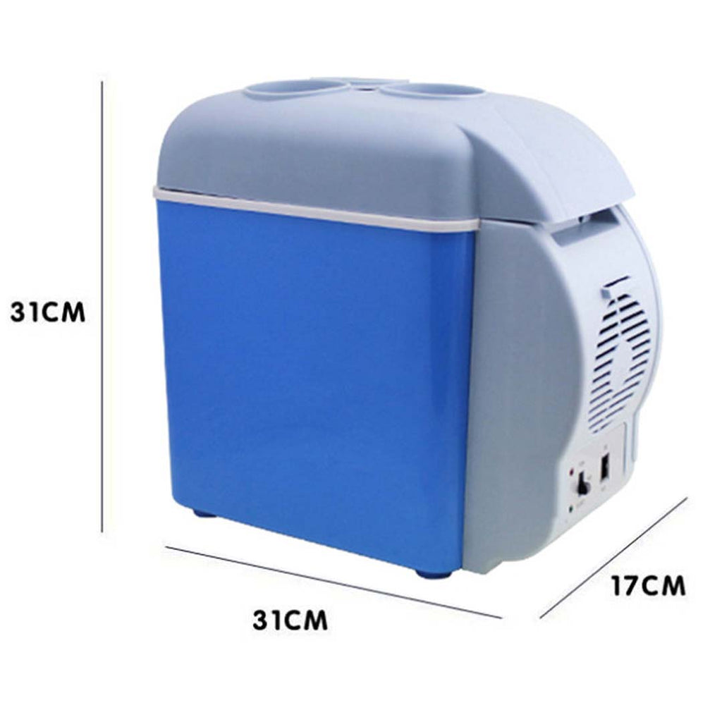 SOGA 7.5L Car Small Refrigerator Cooler Box 12V Mini Fridge Cooler Warmer Blue Color