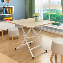 SOGA 2X Wood-Colored Dining Table Portable Square Surface Space Saving Folding Desk Home Decor