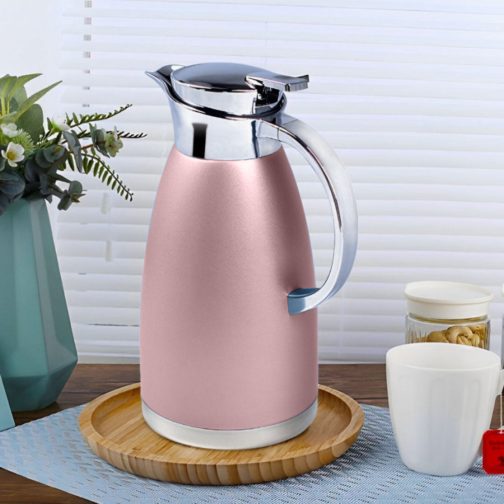 Soga 1.8L Rose Color 3-Layer Vacuum Insulated Water Bottle Ideal for Home and Office