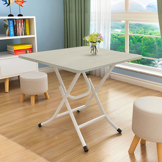 SOGA Wood-Colored Dining Table Portable Square Surface Space Saving Folding Desk Home Decor