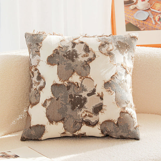 SOGA 50cm Square Vintage Decorative Embroidered Floral Throw Pillow