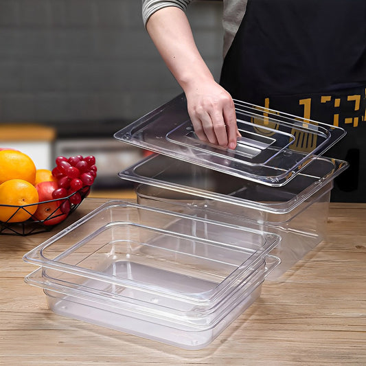 SOGA Clear Gastronorm 1/1 GN Lid Food Tray Top Cover Bundle of 2
