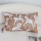 SOGA 2X 35cm Bohemian Camel Brown White Horse Pattern Throw Pillow $ 142