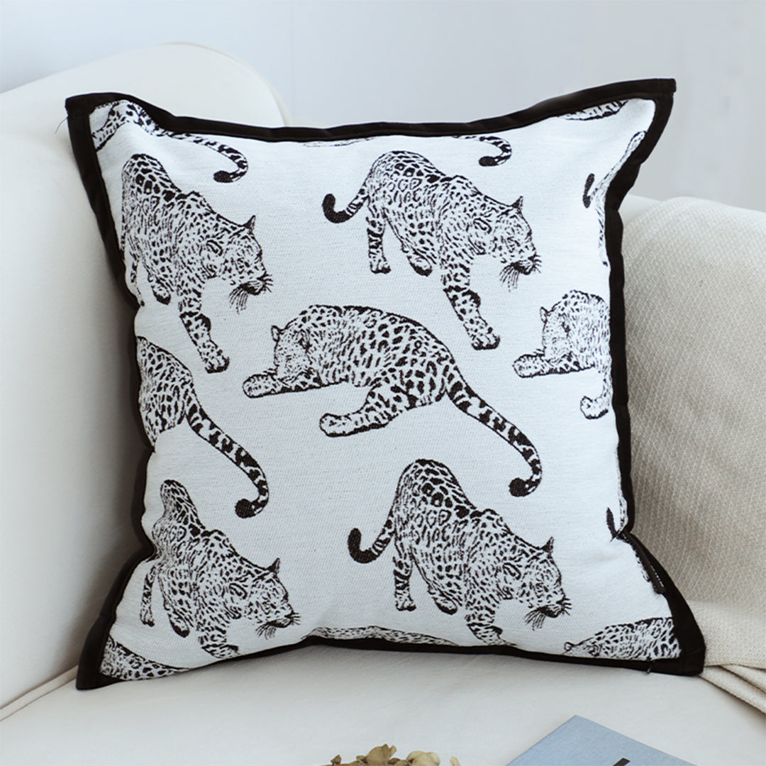 SOGA 2X 45cm Throw Pillow White Leopard Light Luxury Decorative Cushion for Living Room