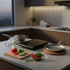 SOGA Kitchenware Bundle G – 35.5cm Smart Induction Cooktop, 30cm Saucepan & 28cm Fry Pan