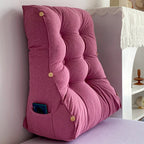 SOGA 4X 45cm Magenta Triangular Wedge Lumbar Pillow Headboard Backrest Sofa Bed Cushion Home Decor