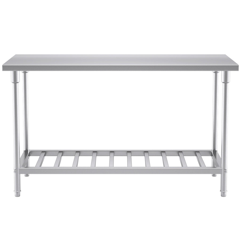 SOGA Commercial Catering Kitchen Stainless Steel Prep Work Bench Table 150*70*85cm