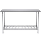 SOGA Commercial Catering Kitchen Stainless Steel Prep Work Bench Table 150*70*85cm