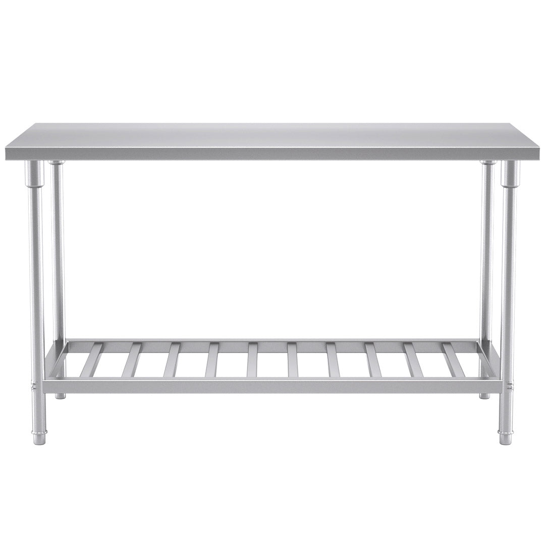 SOGA Commercial Catering Kitchen Stainless Steel Prep Work Bench Table 150*70*85cm