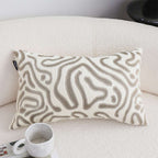 SOGA 2X 30cm Gray White Abstract Swirl Pattern Decorative Throw Pillow $ 140