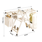 SOGA 160cm Portable Wing Shape Clothes Drying Rack Foldable Space-Saving Laundry Holder