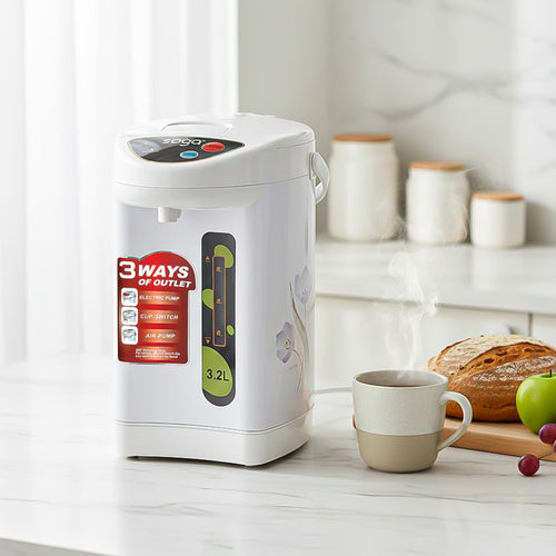 SOGA 2X 3.2L White Electric Kettle Water Boiler 3 Dispensing Modes Keep Warm