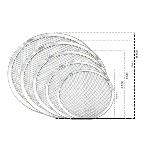 SOGA Round Seamless Aluminium Nonstick Commercial Grade Pizza Screen Baking Pan Set