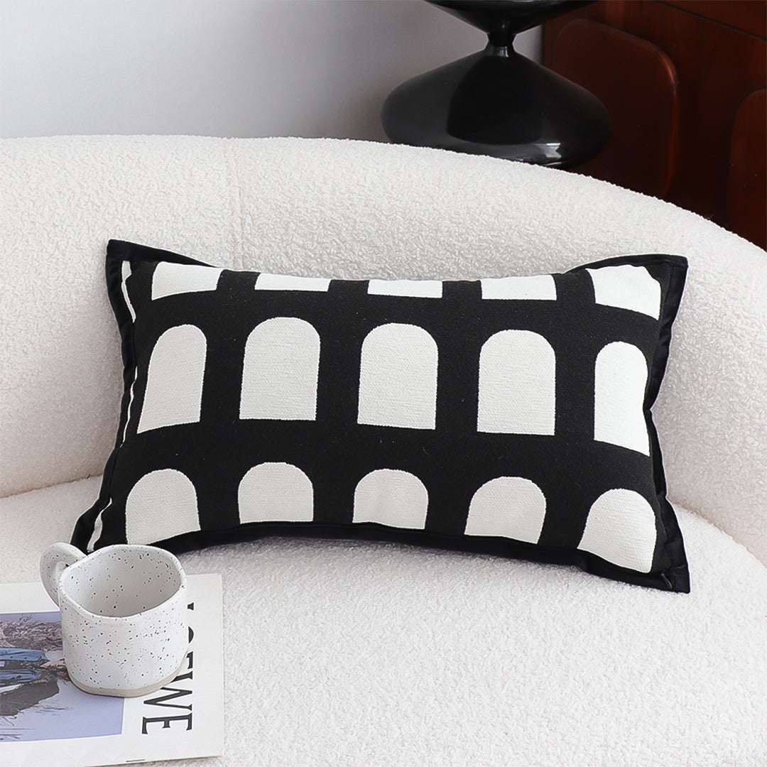 SOGA 2X 30cm Contemporary Black White Geometric Pattern Throw Pillow $ 133