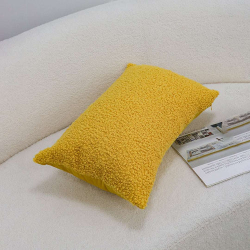 SOGA 2X Boucle Textured Cushion 30x50cm Mustard Yellow Soft Cozy Decorative Throw Pillow $ 119