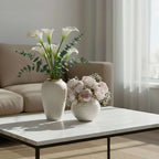 SOGA Home & Living Bundle – Plain White Ceramic Flower Vases for Elegant Living Room Decor $ 161