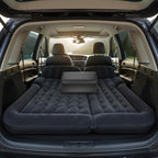 SOGA Car Bundle – Black Leather Trunk Cargo Organizer & Inflatable Boot Mattress