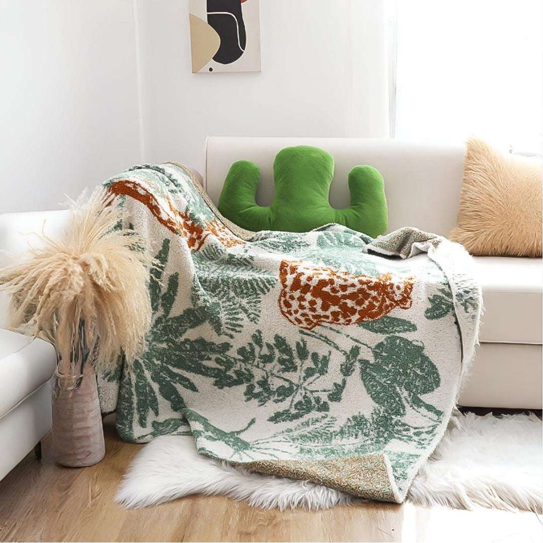 SOGA 2X Tropical Leaf Print Throw Blanket 130x180cm Soft Polyester $ 237