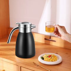 SOGA 2.2L Stainless Steel Kettle Insulated Vacuum Flask Water Coffee Jug Thermal Black