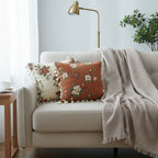 SOGA Home & Living Bundle – French Vintage Butterfly Tassel Pillows & Misty Beige Blanket