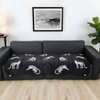 SOGA Two-Seater Black Leopard Print 90x160cm Throw Blanket Sofa Cover $ 93