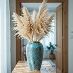 SOGA 30x19cm Light Blue Medium Ceramic Flower Vase Elegant Living Room Home Decor