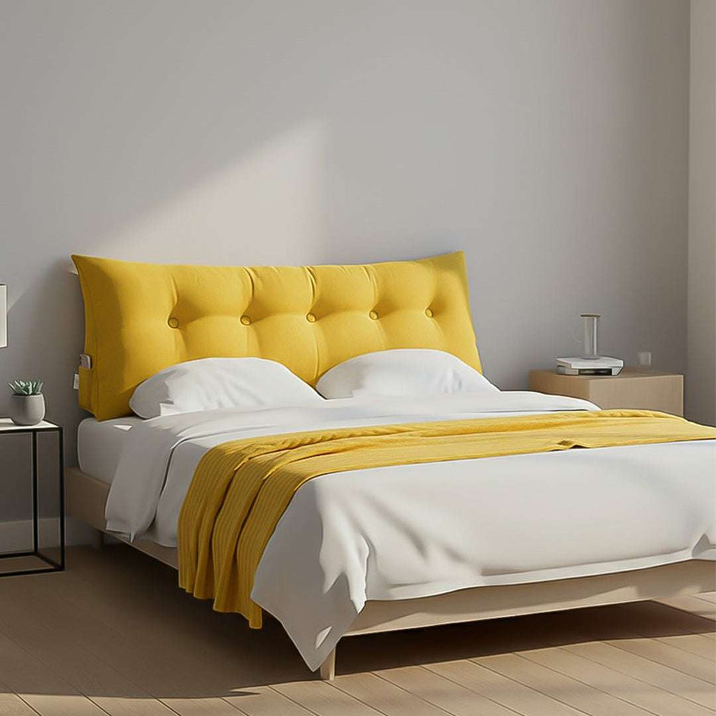 SOGA Home & Living Bundle – Yellow Triangular Wedge Pillow & Yellow Striped Flannel Throw $ 0