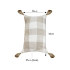 SOGA 2X 30CM Pillow Lumbar Cover Decorative Plaid Farmhouse Cushion Throw Pillow