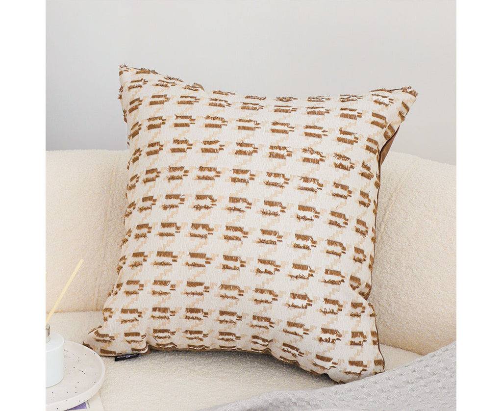 SOGA 50cm Square Modern Decorative Embroidered Geometric Throw Pillow