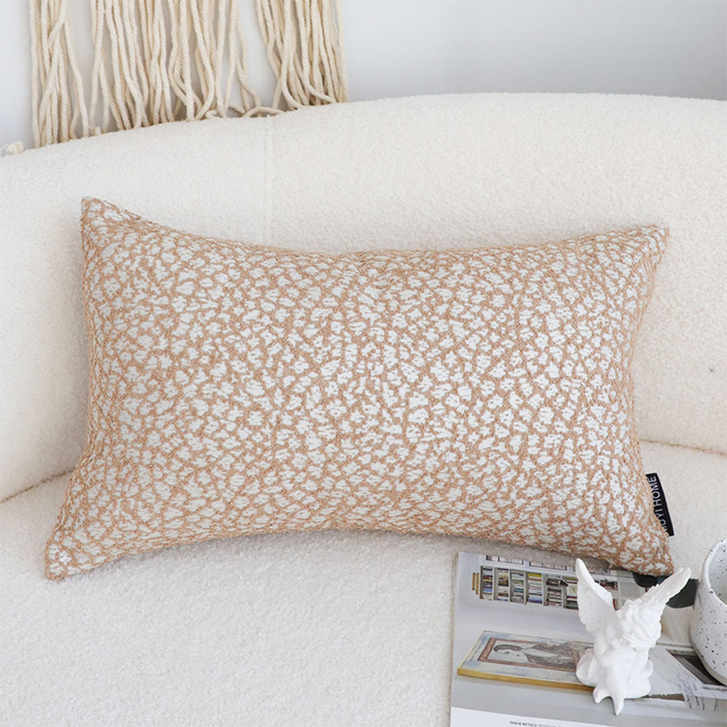 SOGA 2X 35cm Neutral Beige Speckled Pattern Contemporary Throw Pillow