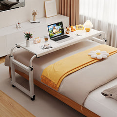 SOGA 2X 140x45cm White Cross Bed Movable Desk Table w/ Adjustable Length & Height