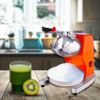 SOGA Ice Shaver Electric Stainless Steel Ice Crusher Slicer Machine Commercial Orange