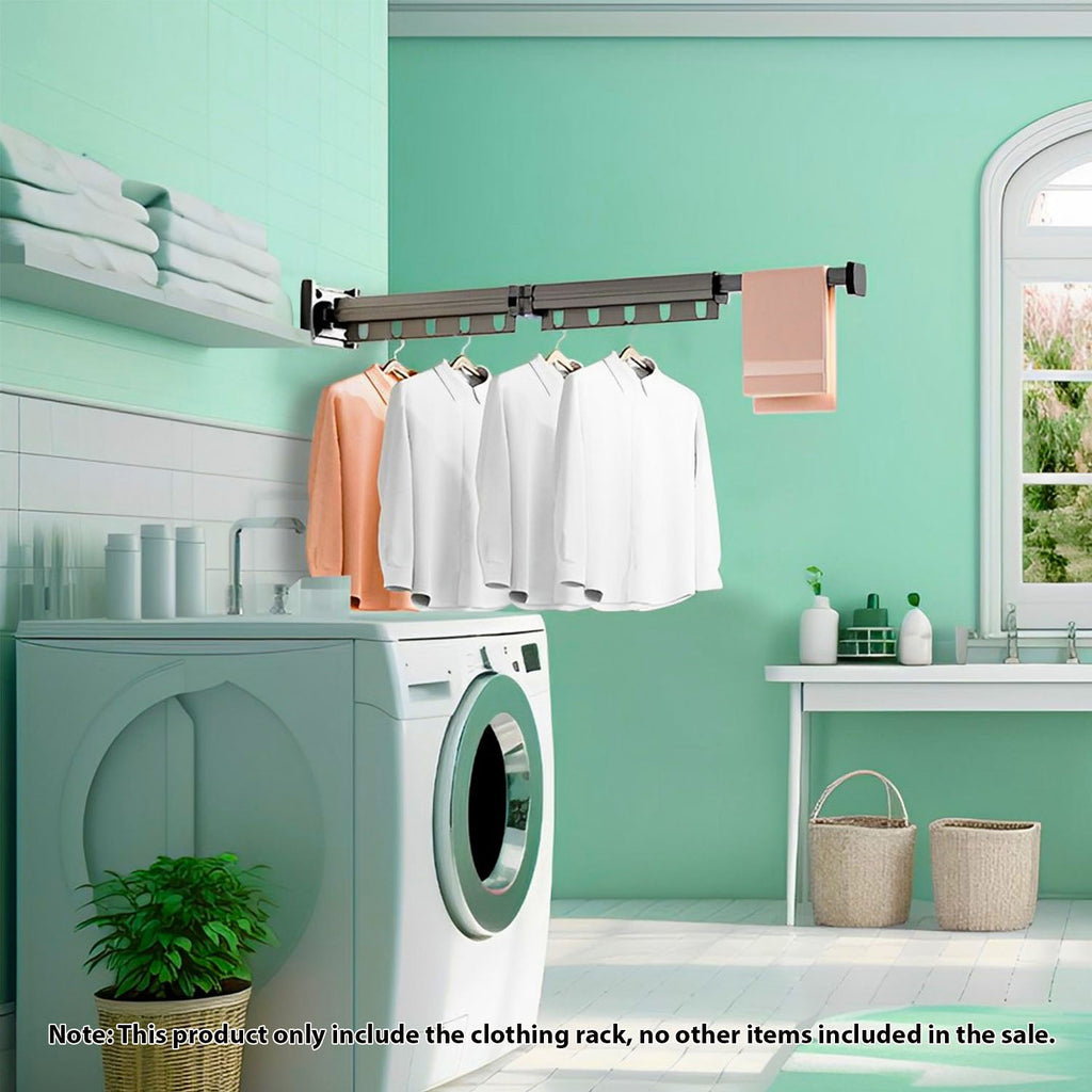 SOGA 2X 127.5cm Suction-Mounted Retractable Clothing Drying Rack