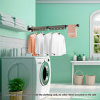 SOGA 2X 127.5cm Suction-Mounted Retractable Clothing Drying Rack
